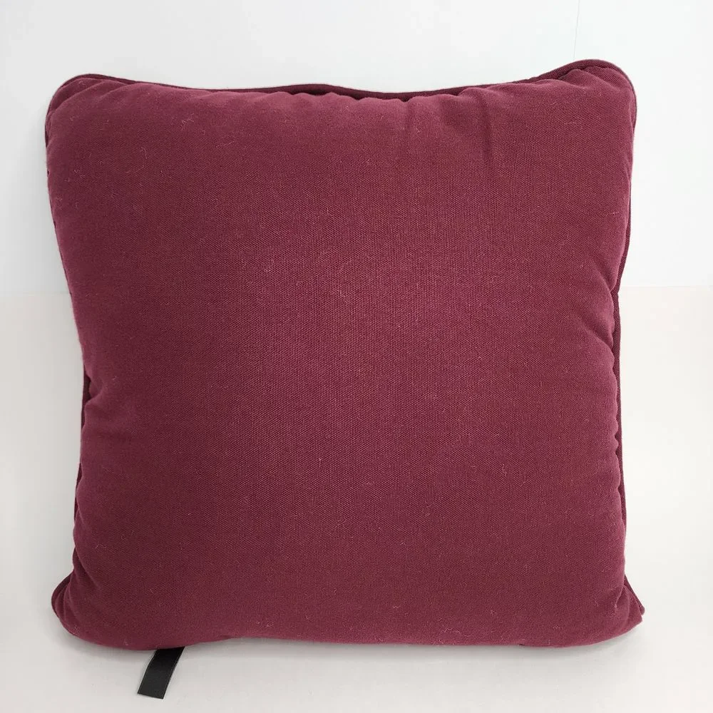 Santa Christmas Pillow Embroidered Cross Stitch Red‎ 17X17 Portofino